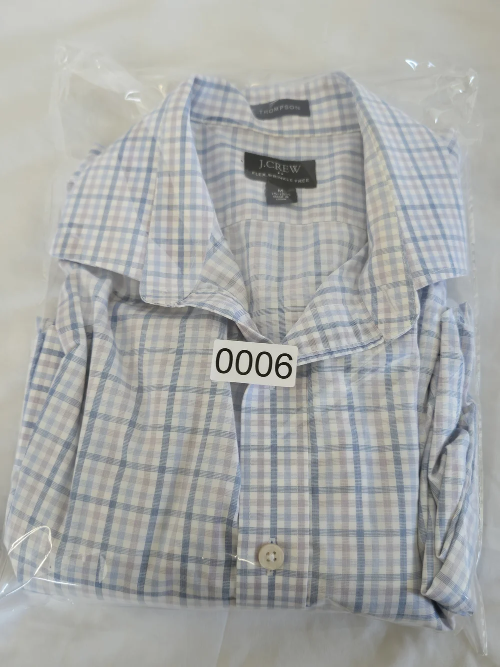 J. Crew Men's Blue, Purple/Pink & White Windowpane Dress Shirt